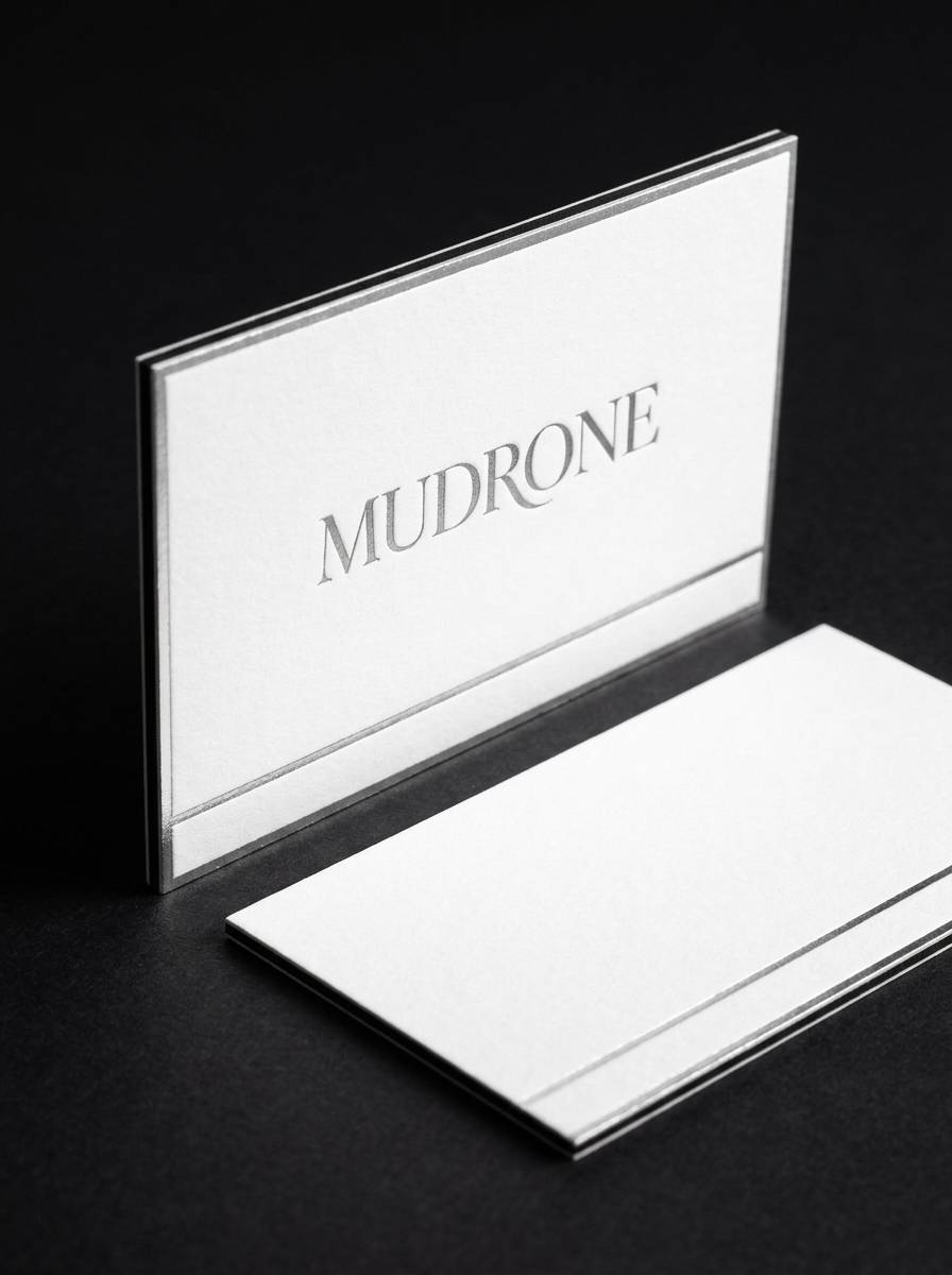 Vector Precision concept: 32pt cotton duplex · emboss · foil