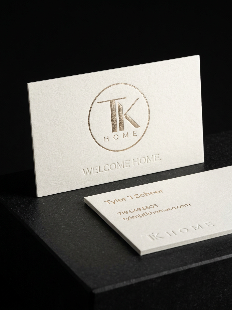Cotton 32pt concept: Cotton 32pt · Hot Chenhui 120 Silver Foil (Champagne) · Deboss · 32pt (≈0.81 mm)