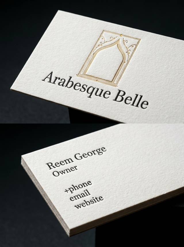 Letterpressed Restraint concept: 48pt natural cotton · deep letterpress